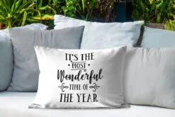 Coussins D'extérieur - Jardin - Citation De Noël C'est La Plus Belle Période De L'année Sur Fond Blanc - 60x40 Cm 10 Coussins D'extérieur - Jardin - Citation De Noël C'est La Plus Belle Période De L'année Sur Fond Blanc - 60x40 Cm -Jingle Bells Boutique 1200x800 1944