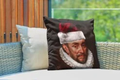 Coussin D'extérieur Weatherproof - Willem Van Oranje - Chapeau - Noël - 50x50 Cm -Jingle Bells Boutique 1200x800 1951