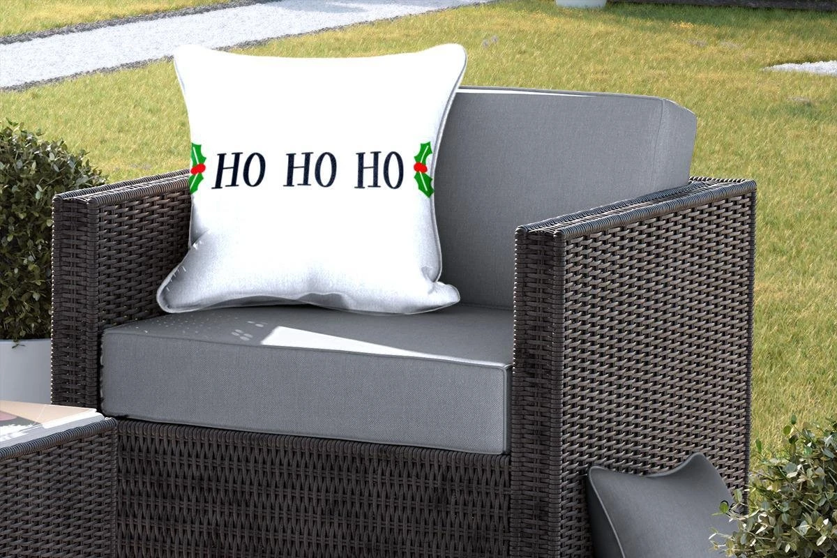 Coussins D'extérieur - Jardin - Citation De Noël Ho Ho Ho Sur Fond Blanc - 50x50 Cm 7 Coussins D'extérieur - Jardin - Citation De Noël Ho Ho Ho Sur Fond Blanc - 50x50 Cm – Image 5
