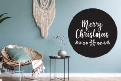 Citation De Noël Joyeux Noël Sur Fond Noir Sticker Papier Peint Cercle Mural - - 140 Cm - Peinture Ronde - Cercle Papier Peint - Cercle Mural - Cercle Vivant - Autocollant & Découpe Ronde -Jingle Bells Boutique 1200x800 2