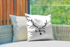 Coussins D'extérieur - Jardin - Citation Mangez, Buvez Et Soyez Joyeux Noël Décoration Murale Noir Sur Blanc - 40x40 Cm -Jingle Bells Boutique 1200x800 2019