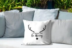 Coussins D'extérieur - Jardin - Citation Mangez, Buvez Et Soyez Joyeux Noël Décoration Murale Noir Sur Blanc - 40x40 Cm -Jingle Bells Boutique 1200x800 2020