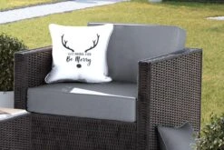 Coussins D'extérieur - Jardin - Citation Mangez, Buvez Et Soyez Joyeux Noël Décoration Murale Noir Sur Blanc - 40x40 Cm -Jingle Bells Boutique 1200x800 2021