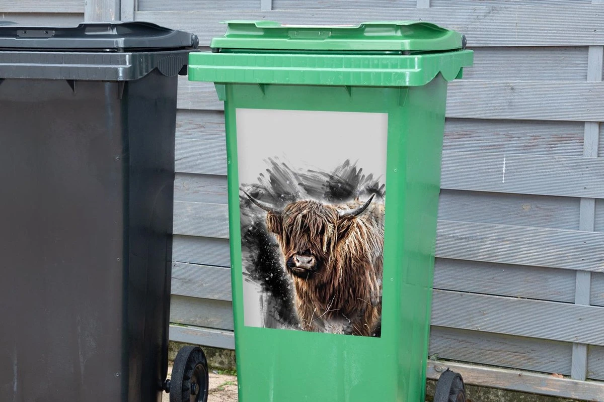 Autocollant De Conteneur Scottish HighlanderIllustrations De Noël - Highlander écossais Sur Un Fond De Dessin Animé 6 Autocollant De Conteneur Scottish HighlanderIllustrations De Noël - Highlander écossais Sur Un Fond De Dessin Animé – Image 4