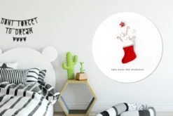 Wallpaper Circle - Noël - Décorations De Noël De Noël - Rouge - 120x120 Cm - Wall Circle - Auto Adhésif - Rond Papier Peint Autocollant XXL -Jingle Bells Boutique 1200x800 218