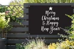 Citation De Noël Joyeux Noël Et Happy Année Avec Un Fond Noir 180x120 Cm XXL / De Groot Taille! -Jingle Bells Boutique 1200x800 2181