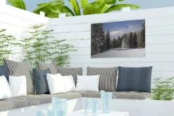 Les Arbres Enneigés Des Montagnes Créent Une Ambiance De Noël. Affiche De Jardin 60x40 Cm - Petit - Toile De Jardin / Toile D'extérieur / Peintures D'extérieur (décoration De Jardin) -Jingle Bells Boutique 1200x800 2225