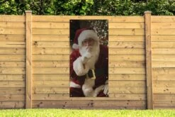 Affiche De Clôture Père Noël Avec Un Sapin De Noël Coloré - 100x200 Cm - Toile De Jardin -Jingle Bells Boutique 1200x800 2266