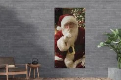 Affiche De Clôture Père Noël Avec Un Sapin De Noël Coloré - 100x200 Cm - Toile De Jardin -Jingle Bells Boutique 1200x800 2268