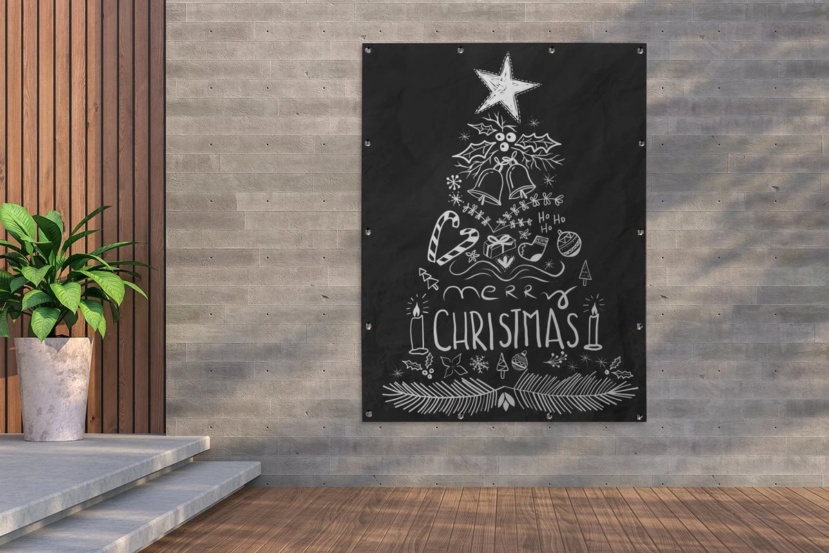 Illustration De Noël Sapin De Noël De Craie 120x160 Cm XXL / Groot Format! 4 Illustration De Noël Sapin De Noël De Craie 120x160 Cm XXL / Groot Format! – Image 2