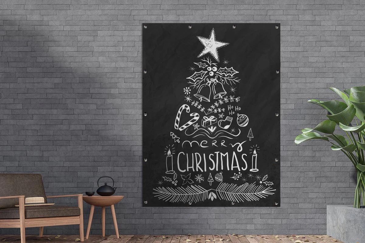 Illustration De Noël Sapin De Noël De Craie 120x160 Cm XXL / Groot Format! 7 Illustration De Noël Sapin De Noël De Craie 120x160 Cm XXL / Groot Format! – Image 5