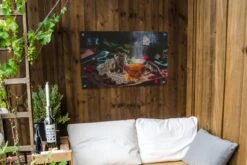 Plateau En Bois Avec Thé Et Biscuits De Noël Affiche De Jardin Toile En Vrac 90x60 Cm - Toile De Jardin / Toile D'extérieur / Peintures Pour L'extérieur (décoration De Jardin) -Jingle Bells Boutique 1200x800 2297