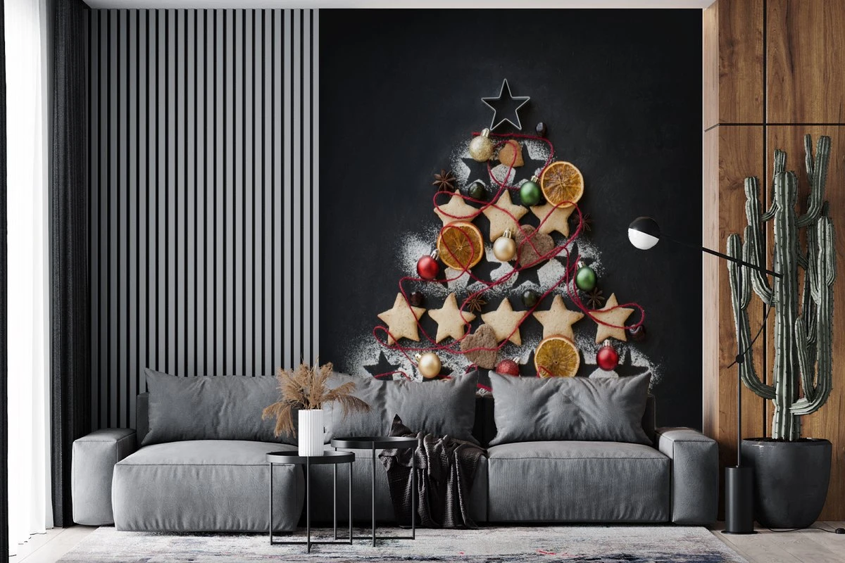 Papier Peint - Papier Peint Papier Peint Photo Arbre De Noël - Nourriture - Nature Morte - Largeur 210 Cm X Hauteur 260 Cm 4 Papier Peint - Papier Peint Papier Peint Photo Arbre De Noël - Nourriture - Nature Morte - Largeur 210 Cm X Hauteur 260 Cm – Image 2