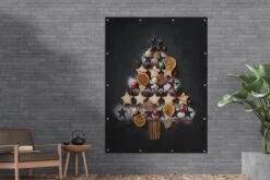 Sapin De Noël En Biscuit Affiche De Jardin En Vrac 120x160 Cm - Toile De Jardin / Toile D'extérieur / Peintures D'extérieur (décoration De Jardin) XXL / Groot Format! -Jingle Bells Boutique 1200x800 2318