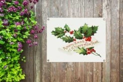 Décoration De Jardin Houx - Noël - Décorations De Noël - 40x30 Cm - Toile De Jardin - Affiche Extérieure -Jingle Bells Boutique 1200x800 2321