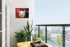 Décoration De Jardin Un Chinchilla Witte Porte Un Chapeau De Noël - 40x30 Cm - Toile De Jardin - Poster Extérieur -Jingle Bells Boutique 1200x800 2329