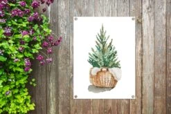 Illustration Aquarelle D'un Sapin De Noël Dans Un Panier 30x40 Cm - Petit 16 Illustration Aquarelle D'un Sapin De Noël Dans Un Panier 30x40 Cm - Petit -Jingle Bells Boutique 1200x800 2337