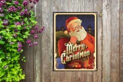 Affiche De Noël Vintage Avec Affiche De Jardin Du Père Noël En Vrac 60x80 Cm - Toile De Jardin / Toile D'extérieur / Peintures Pour L'extérieur (décoration De Jardin) -Jingle Bells Boutique 1200x800 2342