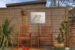 Décoration De Jardin Citations - Or - Joy - Proverbes - Noël - 40x30 Cm - Toile De Jardin - Affiche Extérieure -Jingle Bells Boutique 1200x800 2355