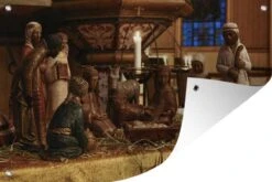 Crèche De Noël En Bois Affiche De Jardin En Vrac 60x40 Cm - Petit - Toile De Jardin / Toile D'extérieur / Peintures Pour L'extérieur (décoration De Jardin)