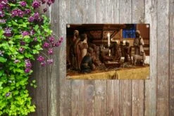 Crèche De Noël En Bois Affiche De Jardin En Vrac 60x40 Cm - Petit - Toile De Jardin / Toile D'extérieur / Peintures Pour L'extérieur (décoration De Jardin) -Jingle Bells Boutique 1200x800 2362
