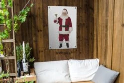 L'emblématique Père Noël Sonne Sa Cloche Sur Fond Blanc Affiche De Jardin 60x90 Cm - Toile De Jardin / Toile D'extérieur / Peintures D'extérieur (décoration De Jardin) -Jingle Bells Boutique 1200x800 2364