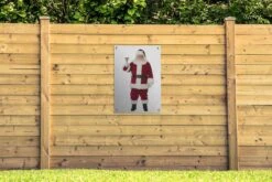 L'emblématique Père Noël Sonne Sa Cloche Sur Fond Blanc Affiche De Jardin 60x90 Cm - Toile De Jardin / Toile D'extérieur / Peintures D'extérieur (décoration De Jardin) -Jingle Bells Boutique 1200x800 2366