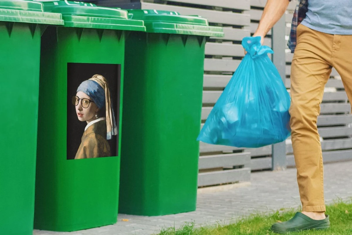 Autocollant De Conteneur Vieux MaîtresIllustrations De Noël - Fille Avec Une Boucle D'oreille De Perle Par Le Vieux Maître Johannes Vermeer Avec Des Lunettes 7 Autocollant De Conteneur Vieux MaîtresIllustrations De Noël - Fille Avec Une Boucle D'oreille De Perle Par Le Vieux Maître Johannes Vermeer Avec Des Lunettes – Image 5