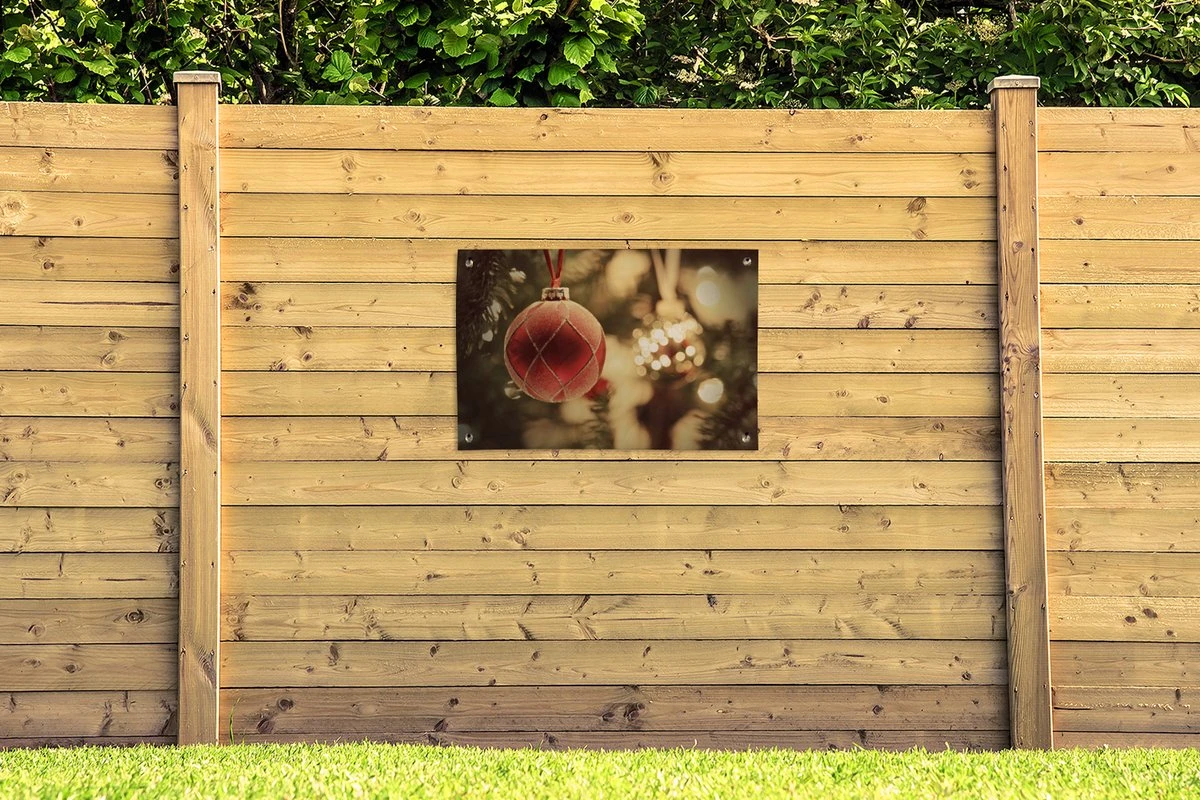 Un Gros Plan De Décoration De Noël Décorative à Côté D'un Poster De Jardin D'arbre De Noël 90x60 Cm - Toile De Jardin / Toile D'extérieur / Peintures D'extérieur (décoration De Jardin) 7 Un Gros Plan De Décoration De Noël Décorative à Côté D'un Poster De Jardin D'arbre De Noël 90x60 Cm - Toile De Jardin / Toile D'extérieur / Peintures D'extérieur (décoration De Jardin) – Image 5