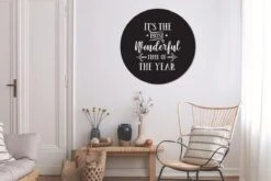 Citation De Noël C'est La Période La Plus Merveilleuse De L'année Sur Fond Noir Sticker Papier Peint Cercle Mural - 100x100 Cm - Peinture Ronde - Cercle Papier Peint - Cercle Mural - Cercle Vivant - Autocollant & Découpe Ronde -Jingle Bells Boutique 1200x800 240