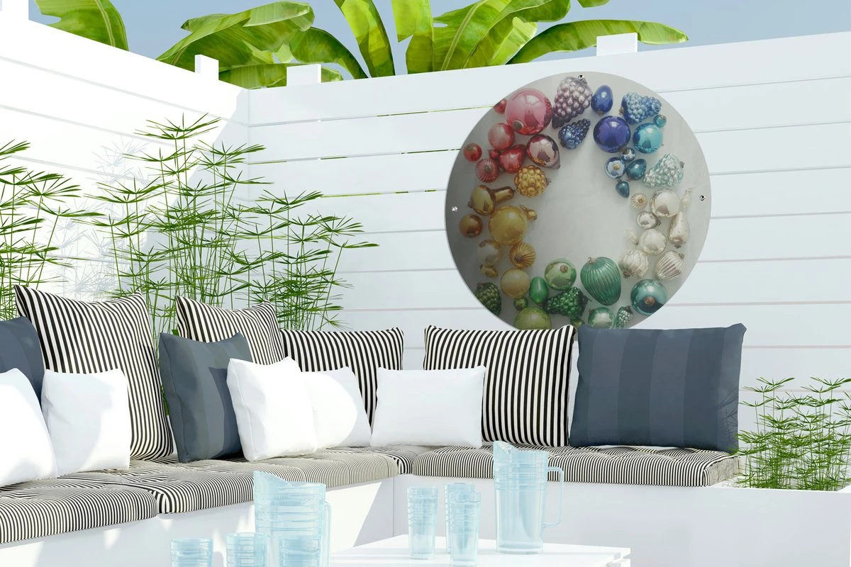 Cercle De Jardin Les Diverses Boules De Noël - 60x60 Cm - Affiche Ronde De Jardin - Extérieur 5 Cercle De Jardin Les Diverses Boules De Noël - 60x60 Cm - Affiche Ronde De Jardin - Extérieur – Image 3