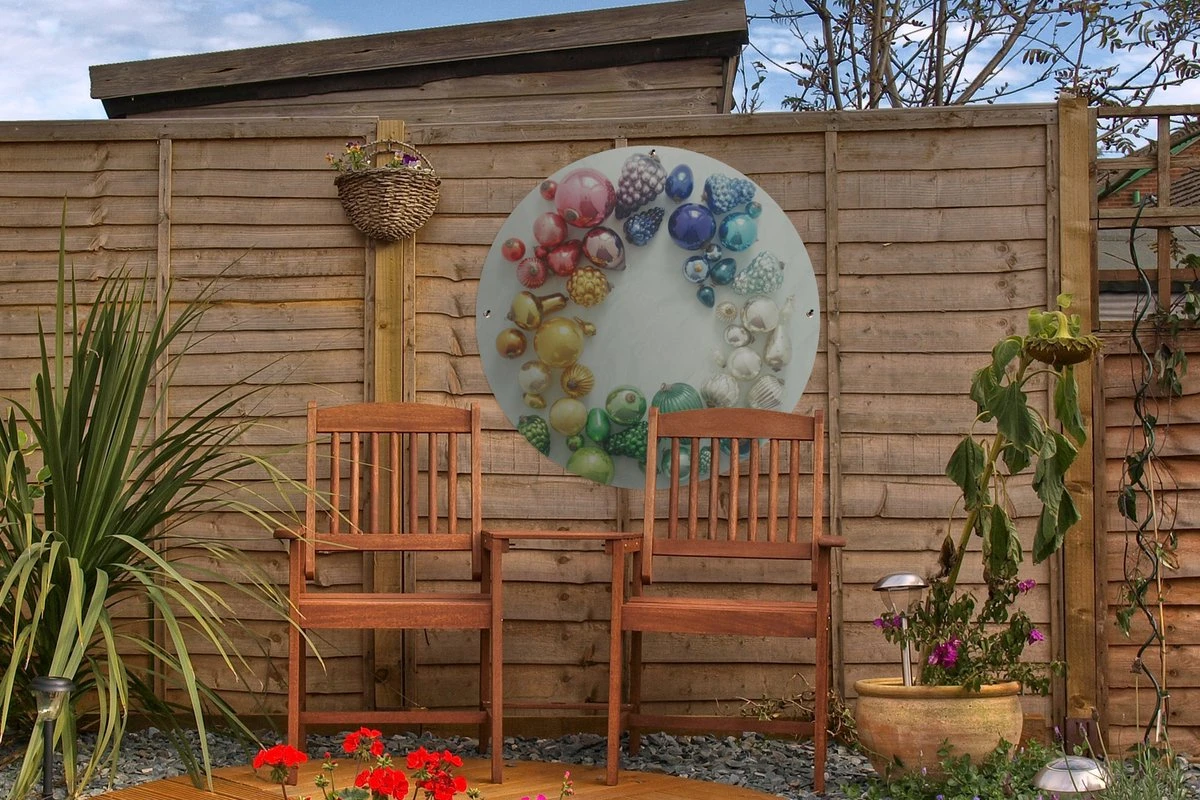 Cercle De Jardin Les Diverses Boules De Noël - 60x60 Cm - Affiche Ronde De Jardin - Extérieur 7 Cercle De Jardin Les Diverses Boules De Noël - 60x60 Cm - Affiche Ronde De Jardin - Extérieur – Image 5