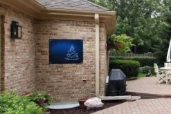 Affiche De Jardin Abstrait Sapin De Noël Lumineux 80x60 Cm - Toile De Jardin / Toile D'extérieur / Peintures D'extérieur (décoration De Jardin) -Jingle Bells Boutique 1200x800 2431