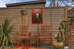 Shiba Chien Avec Une Guirlande De Noël Affiche De Jardin Toile En Vrac 30x40 Cm - Petit - Toile De Jardin / Toile D'extérieur / Peintures Pour L'extérieur (décoration De Jardin) -Jingle Bells Boutique 1200x800 2436