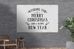Citation De Noël Je Vous Souhaite Un Joyeux Noël Sur Fond Blanc 180x120 Cm XXL / Groot Format! -Jingle Bells Boutique 1200x800 2441