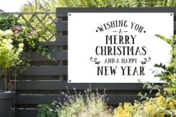 Citation De Noël Je Vous Souhaite Un Joyeux Noël Sur Fond Blanc 180x120 Cm XXL / Groot Format! -Jingle Bells Boutique 1200x800 2442