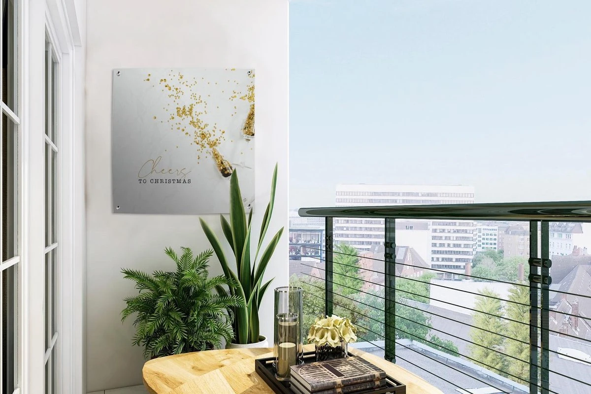 Posters De Jardin Hiver - Noël - Or - 50x50 Cm - Toile De Jardin - Affiche Extérieure 5 Posters De Jardin Hiver - Noël - Or - 50x50 Cm - Toile De Jardin - Affiche Extérieure – Image 3