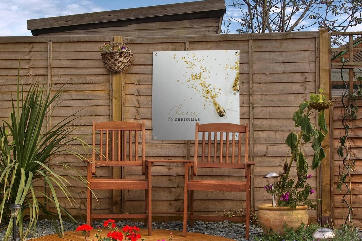 Posters De Jardin Hiver - Noël - Or - 50x50 Cm - Toile De Jardin - Affiche Extérieure 7 Posters De Jardin Hiver - Noël - Or - 50x50 Cm - Toile De Jardin - Affiche Extérieure – Image 5