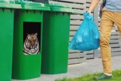 Sticker Conteneur TigreIllustrations De Noël - Tigre Endormi Sur Fond Noir -Jingle Bells Boutique 1200x800 2463