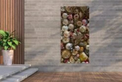 Décoration Murale Murale Extérieure Un Ensemble De Boules De Noël Vintage - 80x160 Cm - Toile De Jardin - Affiche Extérieure -Jingle Bells Boutique 1200x800 2475