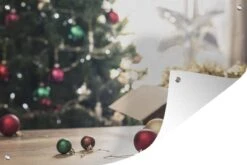 Affiche De Jardin Les Boules De Noël Avec Un Sapin De Noël En Arrière-plan 90x60 Cm - Toile De Jardin / Toile D'extérieur / Peintures D'extérieur (décoration De Jardin)