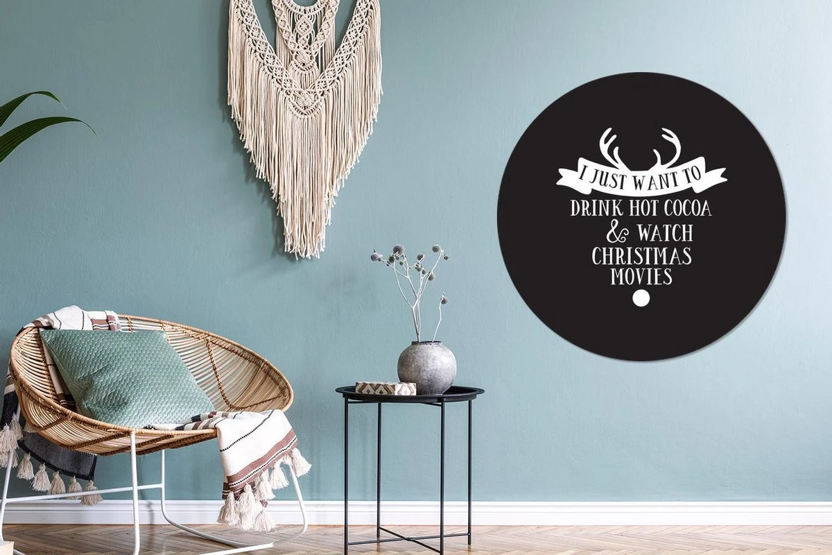 Citation De Noël Je Veux Juste Boire Du Chocolat Chaud Avec Un Fond Noir Sticker Papier Peint Cercle Mural - 100x100 Cm - Peinture Ronde - Cercle Papier Peint - Cercle Mural - Cercle Vivant - Autocollant Et Découpe Ronde 4 Citation De Noël Je Veux Juste Boire Du Chocolat Chaud Avec Un Fond Noir Sticker Papier Peint Cercle Mural - 100x100 Cm - Peinture Ronde - Cercle Papier Peint - Cercle Mural - Cercle Vivant - Autocollant Et Découpe Ronde – Image 2