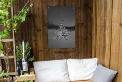 Posters De Jardin Sapin De Noël Illuminé Dans La Neige La Nuit - Noir Et Blanc - 60x90 Cm -Jingle Bells Boutique 1200x800 2520