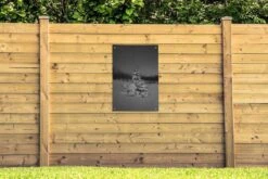 Posters De Jardin Sapin De Noël Illuminé Dans La Neige La Nuit - Noir Et Blanc - 60x90 Cm -Jingle Bells Boutique 1200x800 2522