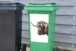 Sticker Conteneur Scottish HighlanderIllustrations De Noël - Highlander écossais Avec Des Fleurs -Jingle Bells Boutique 1200x800 2546