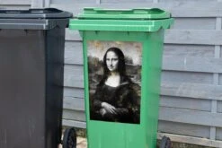 Sticker Conteneur Vieux MaîtresIllustrations De Noël - Mona Lisa Par Le Vieux Maître Leonardo De Vinci Décoré D'éléments Dorés -Jingle Bells Boutique 1200x800 2551