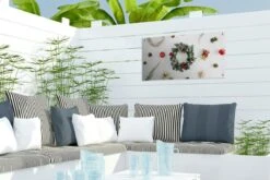 Poster De Jardin Hiver - Couronne De Noël - Noël - 60x30 Cm - Toile De Jardin - Poster Extérieur -Jingle Bells Boutique 1200x800 2573