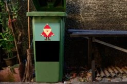 Sticker Container Dessin - Noël - Père Noël - Citations - Blauw - Vintage - 40x60 Cm - Sticker Kliko -Jingle Bells Boutique 1200x800 2584