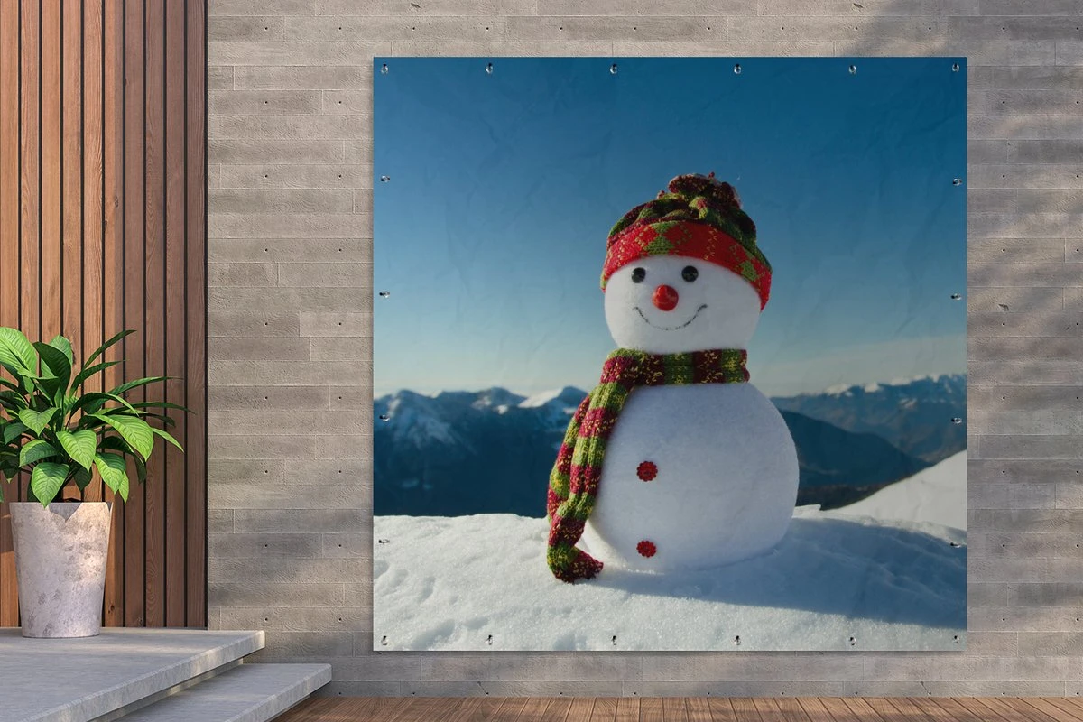 Affiche De Jardin Une Poupée De Noël Dans Un Paysage Enneigé En Hiver - 200x200 Cm - Toile Jardin 4 Affiche De Jardin Une Poupée De Noël Dans Un Paysage Enneigé En Hiver - 200x200 Cm - Toile Jardin – Image 2