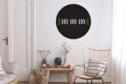 Citation De Noël Ho Ho Ho Sur Fond Noir Sticker Mural Cercle Mural - 100x100 Cm - Peinture Ronde - Cercle De Papier Peint - Cercle Mural - Cercle Vivant - Autocollant Et Découpe Ronde -Jingle Bells Boutique 1200x800 262